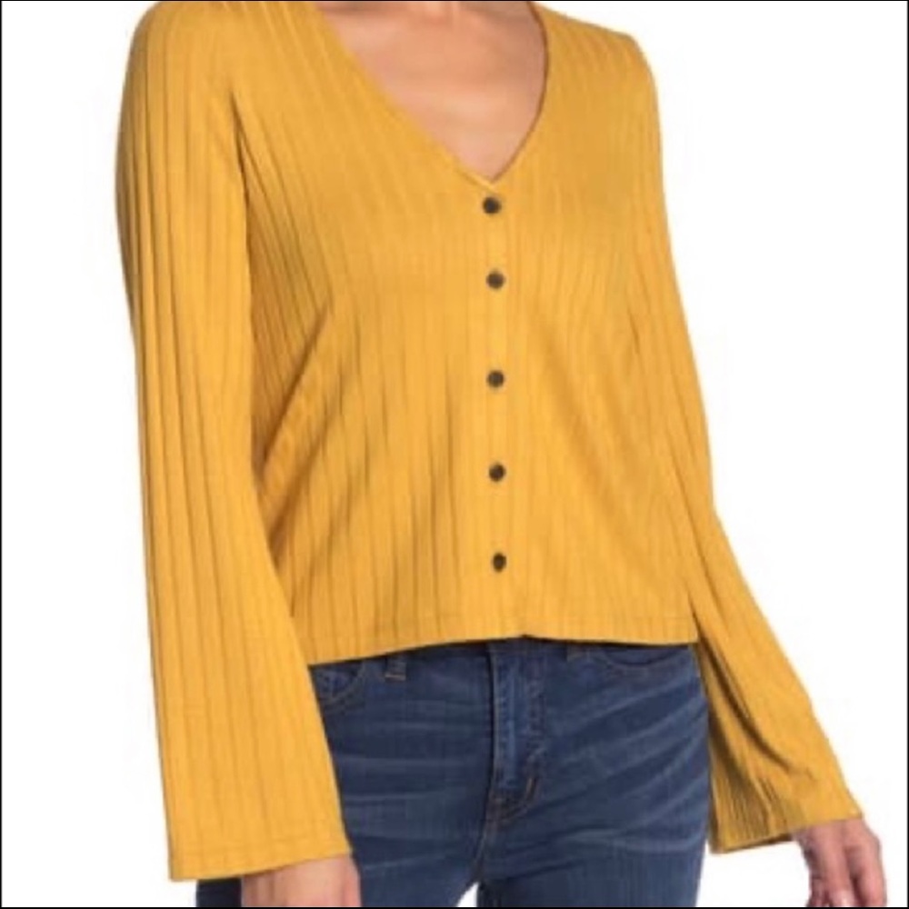 Gold knit Madewell cardigan. Worn once!